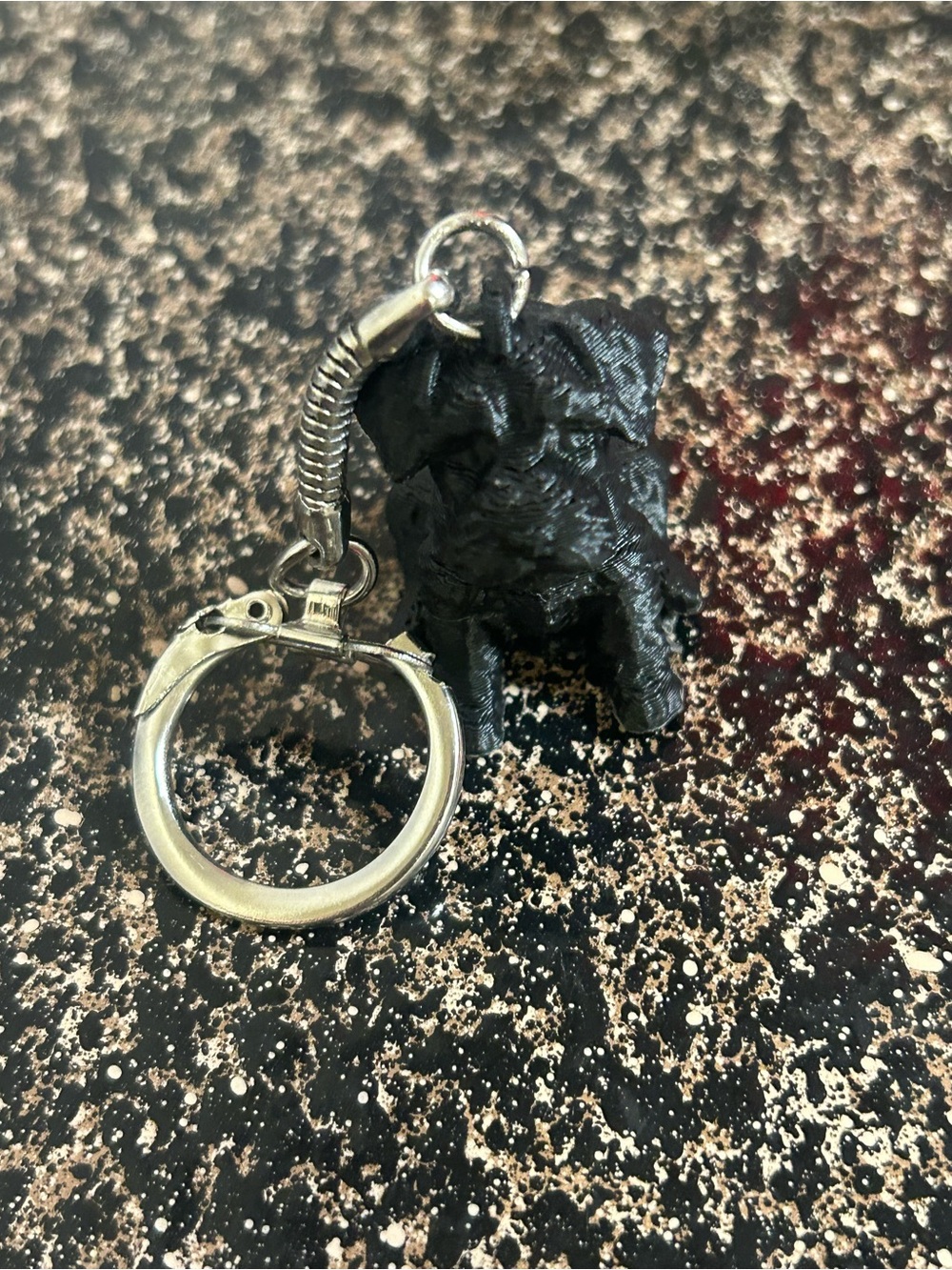 Black Bulldog Keychain for Men - Stylish Pocket Accessory